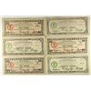 Image 1 : 3-1943 10 PESOS & 3-1944-20 PESOS PHILIPPINES