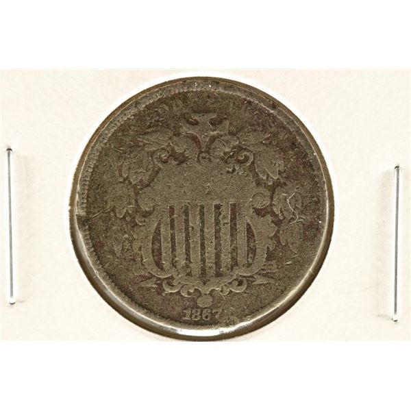 1867 SHIELD NICKEL