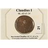 Image 3 : 41-54 A.D. CLAUDIUS I ANCIENT COIN