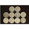 Image 2 : 10 ASSORTED 1940'S MERCURY DIMES