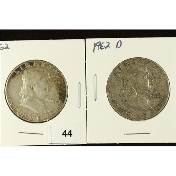 1962 & 1962-D FRANKLIN HALF DOLLARS