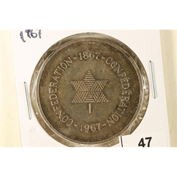 1967 CANADA CONFEDERATION SILVER TOKEN .925 SILVER