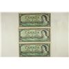 Image 1 : 3-1954 CANADA $1 BILLS