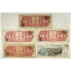 Image 2 : 5 PIECES OF MEXICIAN CURRENCY 1954-1 PESO,