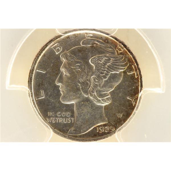 1929-D MERCURY DIME PCGS AU58