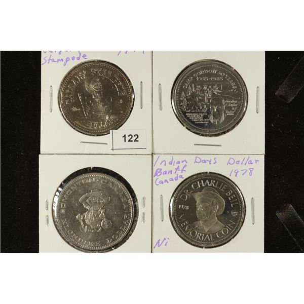 4-ASSORTED CANADA TRADE DOLLARS BU