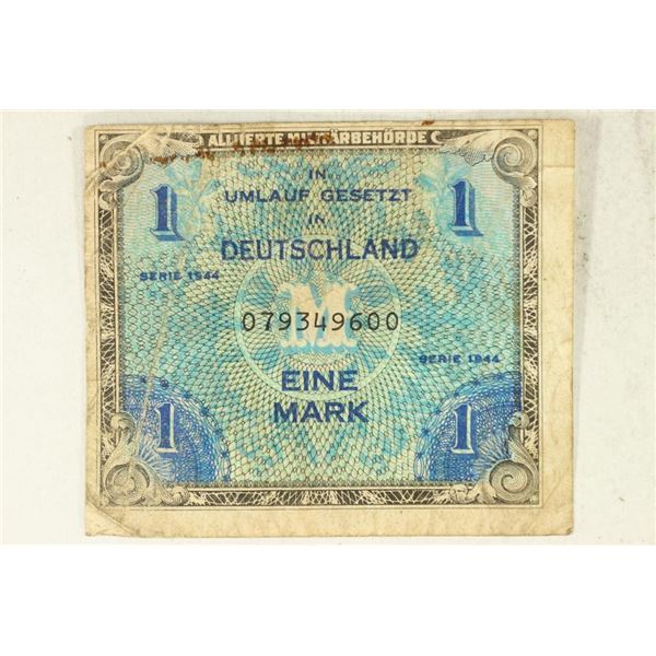 1944 GERMANY 1 MARK MILITARY PAYMENT CERTIFICATE