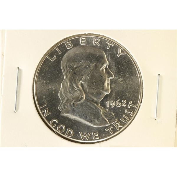 1962 FRANKLIN HALF DOLLAR BRILLIANT UNC