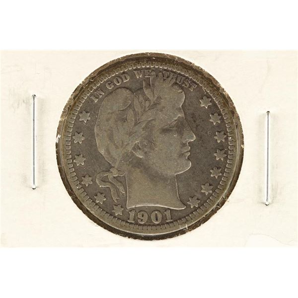 1901-O BARBER QUARTER BETTER DATE VERY GOOD