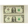 Image 1 : 2-2003-A $1 FRN'S LOW CONSECUTIVE SERIAL 'S UNC