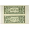 Image 2 : 2-2003-A $1 FRN'S LOW CONSECUTIVE SERIAL 'S UNC