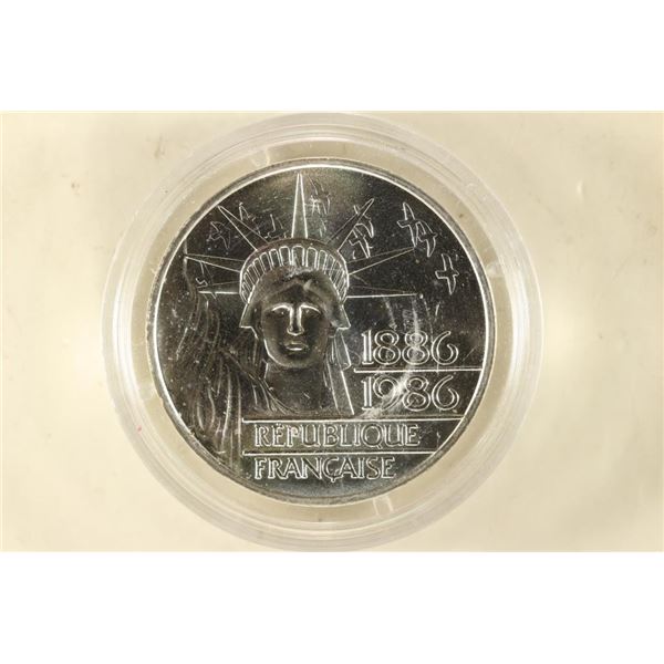 1986 FRANCE SILVER 100 FRANC PIEDFORT BU