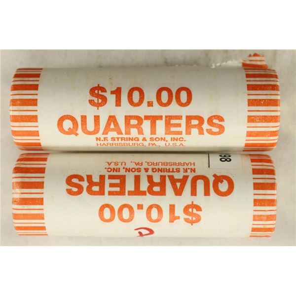 2-$10 ROLLS OF 2010-P & D HOT SPRINGS QUARTERS BU