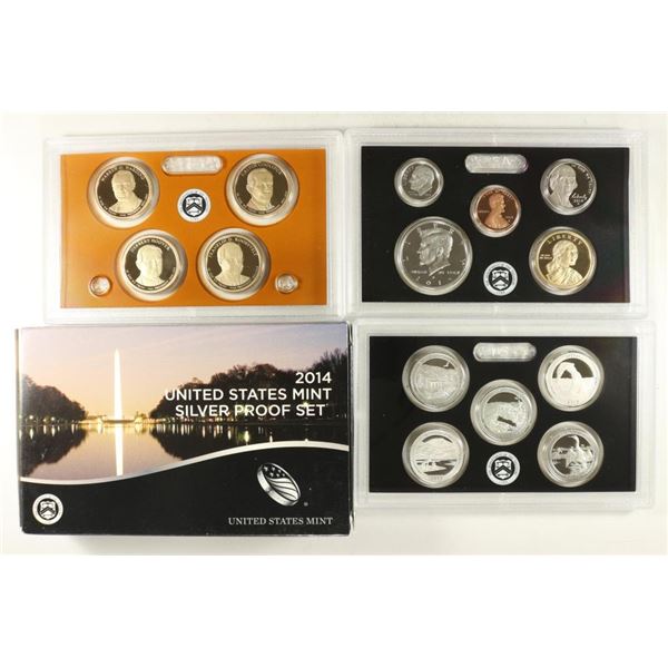 2014 US SILVER PROOF SET (WITH BOX) 14 PIECES