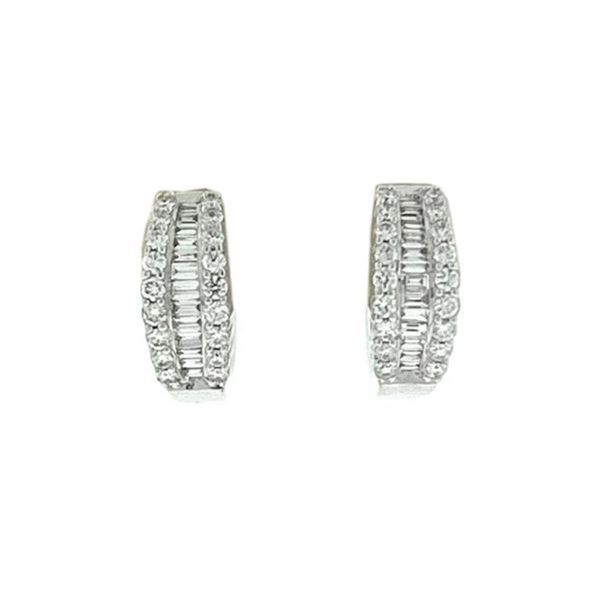 14k White Gold Diamond Earrings