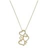 Image 1 : 18k Yellow Gold Three Heart Necklace