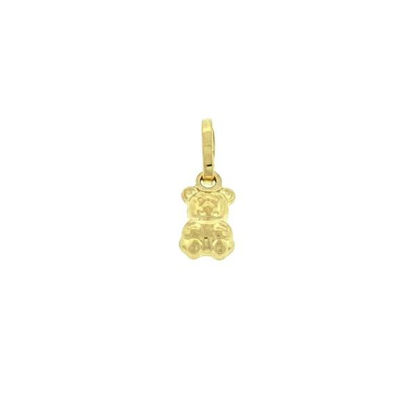 18k Yellow Gold Bear Pendant