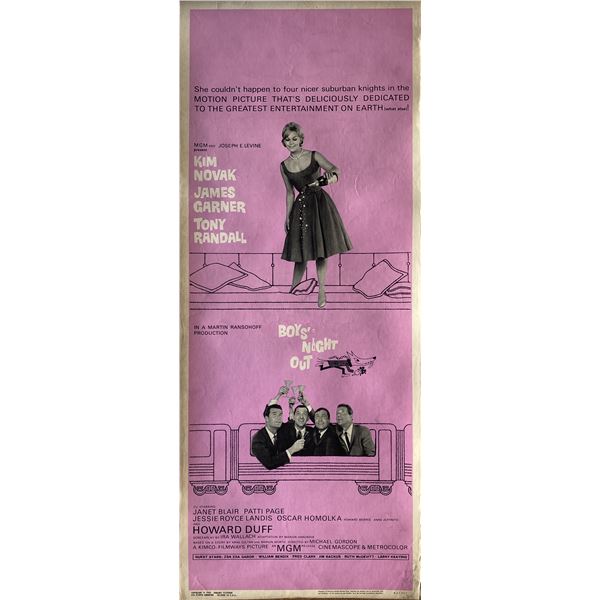 Boys' Night Out 1962 original vintage insert card