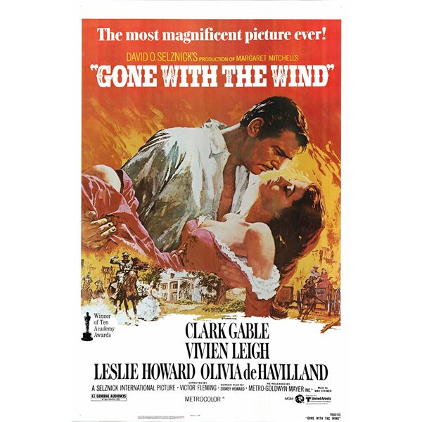 Gone With the Wind 1980 original vintage one sheet movie poster