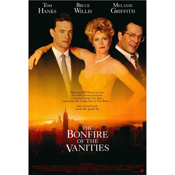 The Bonfire of the Vanities 1990 original movie poster