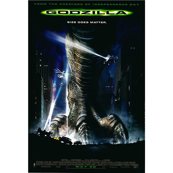 Godzilla 1998 original one sheet movie poster