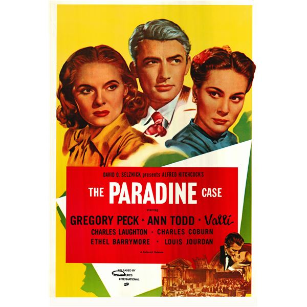 The Paradine Case 1956 original vintage one sheet poster