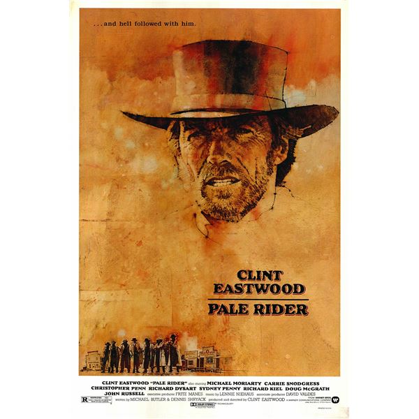 Pale Rider 1985 original vintage one sheet movie poster