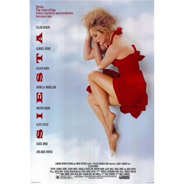 Siesta 1986 original vintage one sheet movie poster