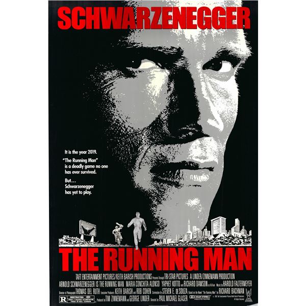 The Running Man 1987 original vintage one sheet poster