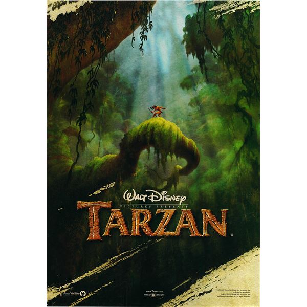 Tarzan 1999 original international advance one sheet movie poster