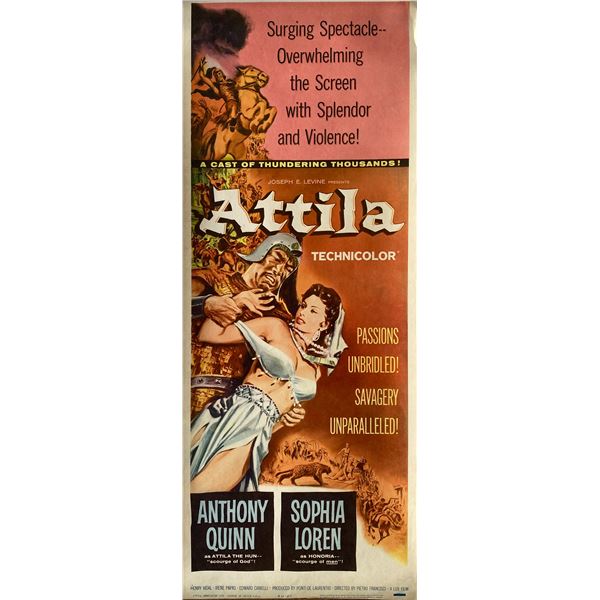 Attila 1962 original vintage insert card