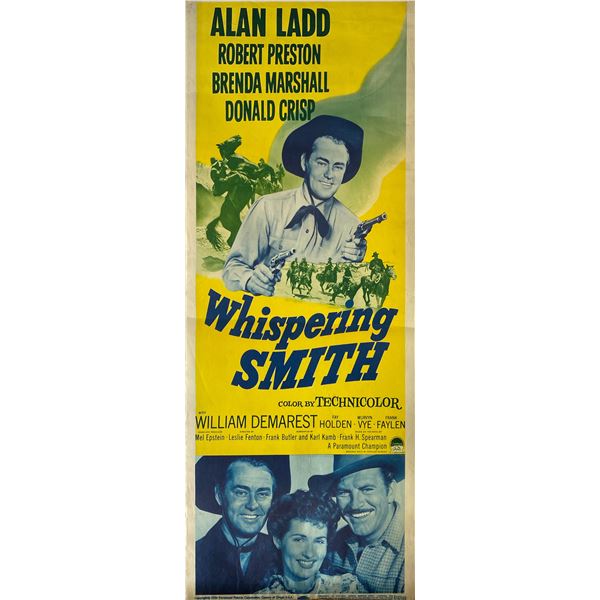 Whispering Smith 1956 original vintage insert card