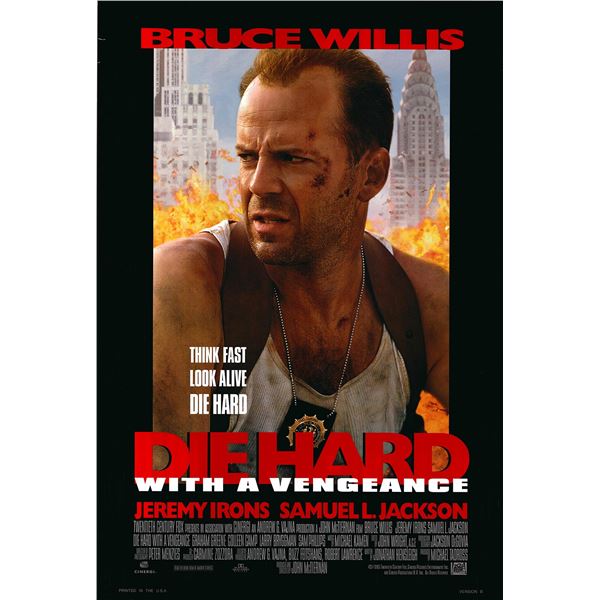 Die Hard with a Vengeance 1995 original one sheet movie poster