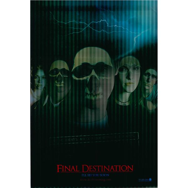 Final Destination 2000 original lenticular one sheet movie poster