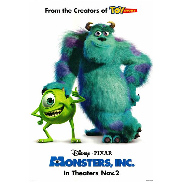 Monsters, Inc. 2001 original movie poster