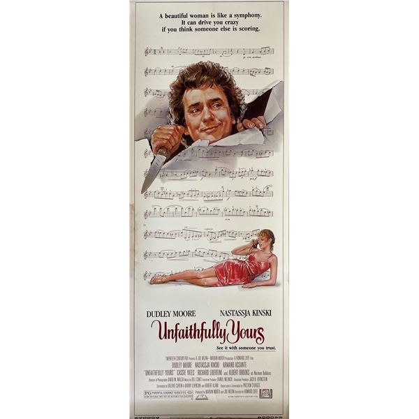 Unfaithfully Yours 1984 original vintage insert card