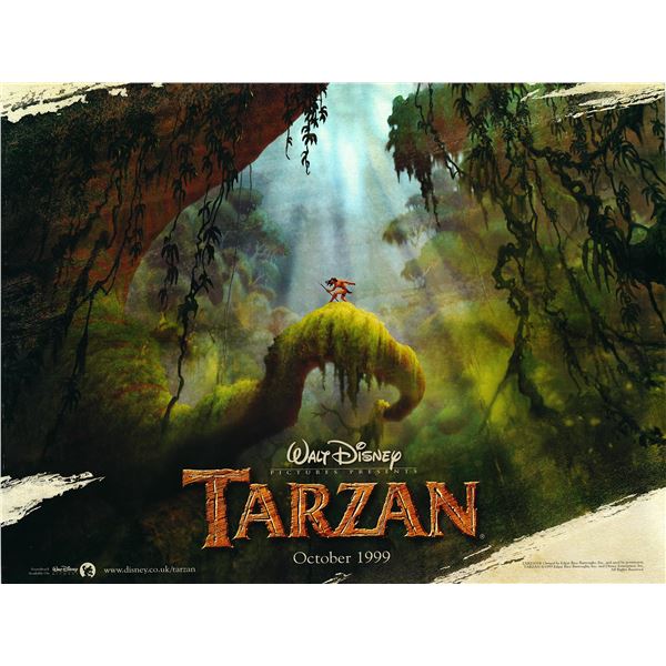 Tarzan 1999 original British quad movie poster