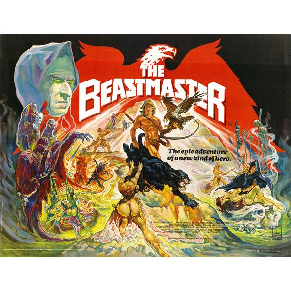 The Beastmaster 1982 original vintage British quad one sheet movie poster