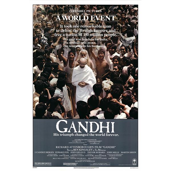 Gandhi 1982 original one sheet movie poster