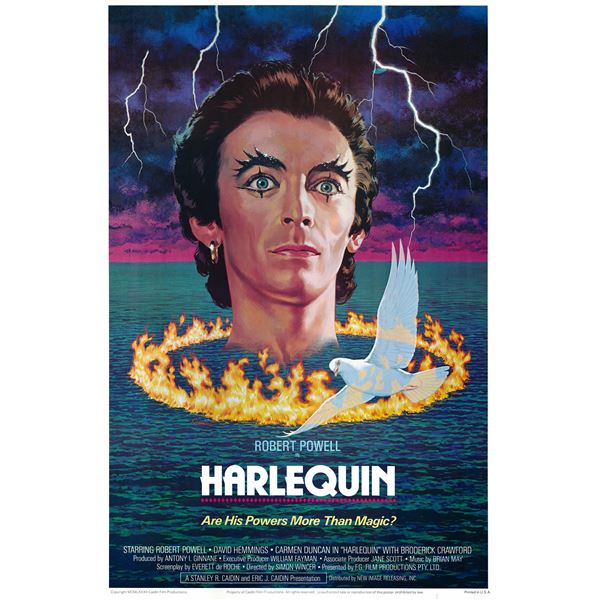 Harlequin 1982 original vintage movie poster