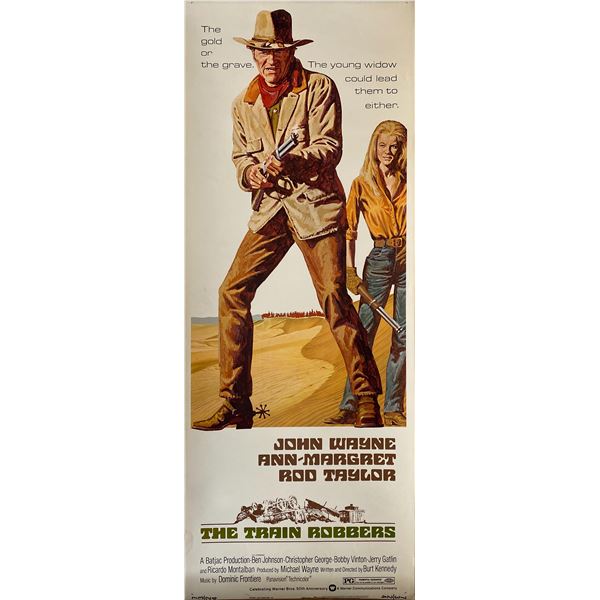 Train Robbers 1973 original vintage insert card