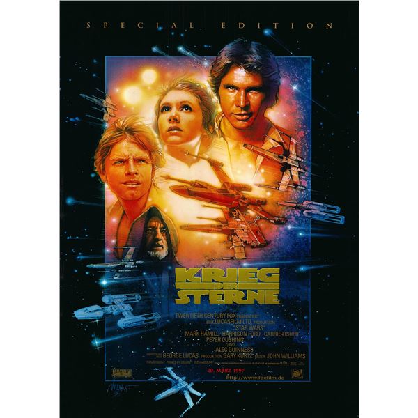 Star Wars Special Edition 1997 original German one sheet movie poster