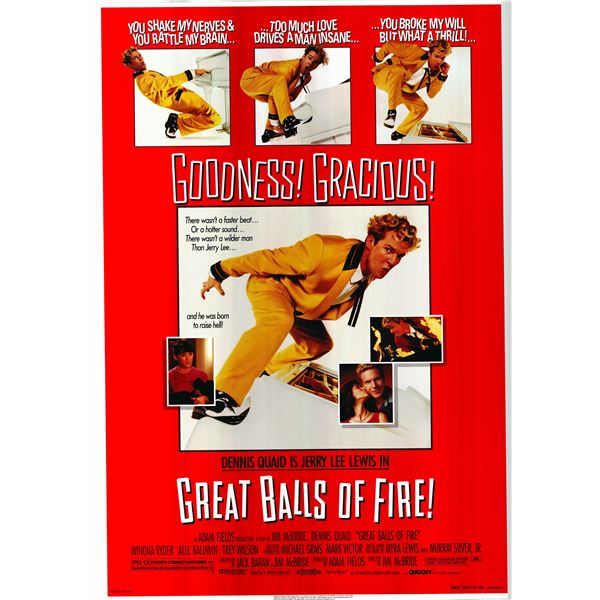 Great Balls of Fire! 1989 original vintage movie poster