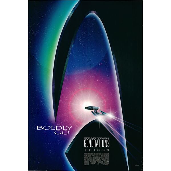 Star Trek Generations 1994 original advance sheet movie poster