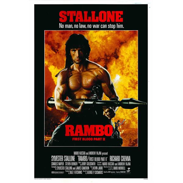 Rambo: First Blood Part II 1985 original vintage one sheet movie poster