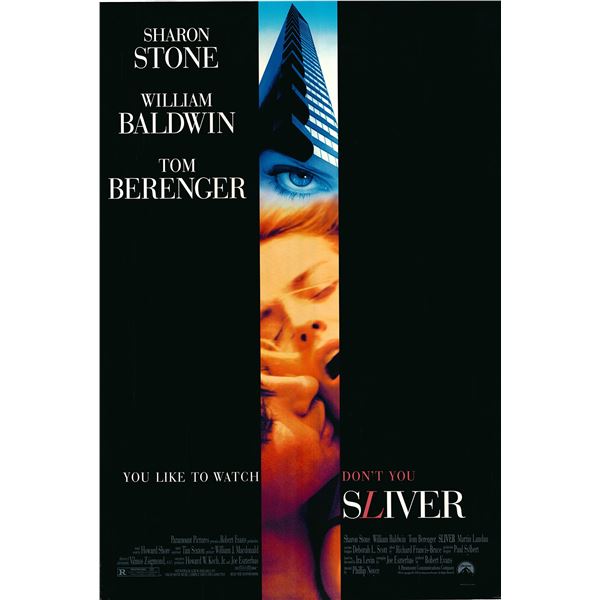 Sliver 1993 original one sheet movie poster