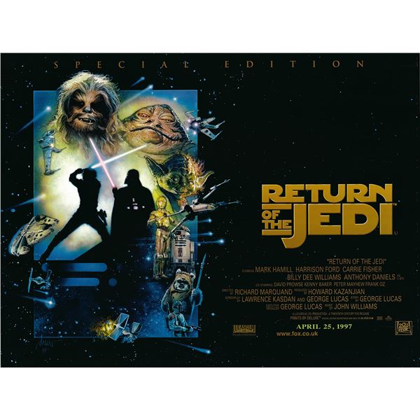 Return of the Jedi 1997 original special edition British quad poster