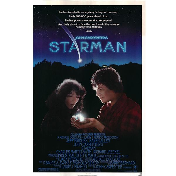 Starman 1984 original vintage one sheet movie poster