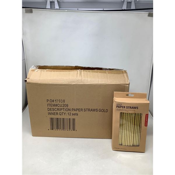 Case of Kirkkland Gold Paper Straws