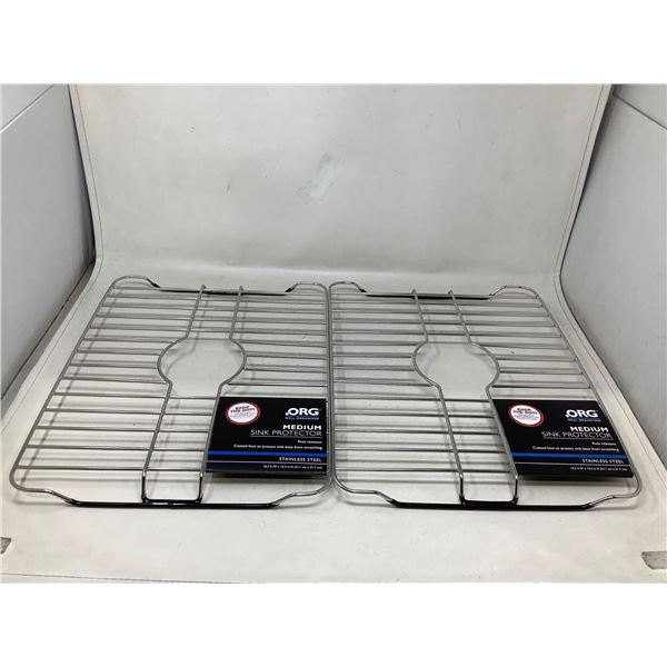 Lot of 2 ORG. Medium Stainless Steel Sink Protectors